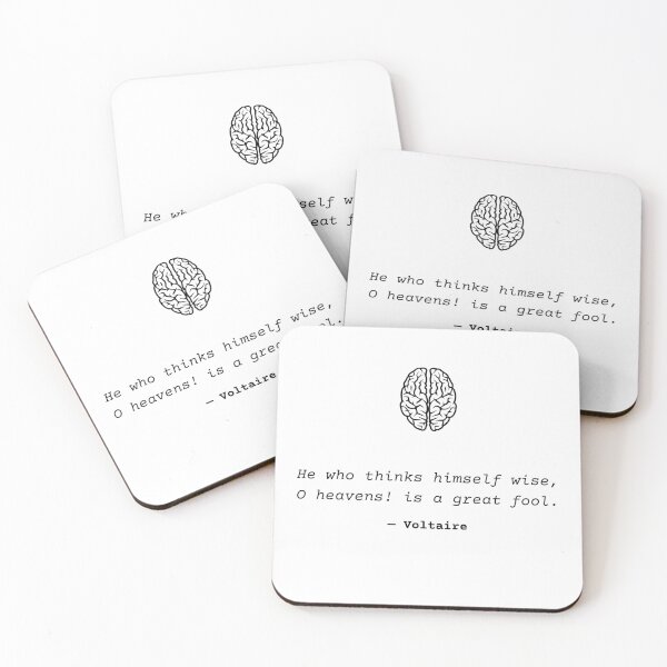 Item preview, Voltaire on wisdom (and humility!) designed and sold by CapsProvisions.