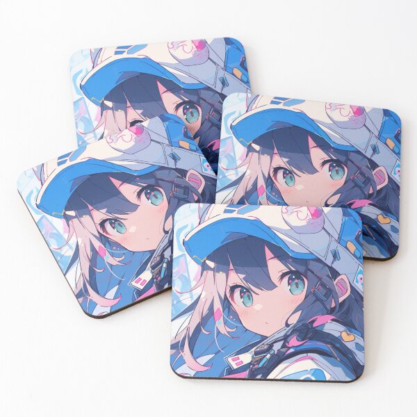 Item preview, Blue Pink Metaverse Gamer Anime Girl  designed and sold by Purrfectanime.