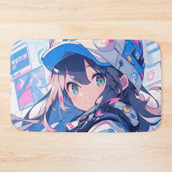Item preview, Blue Pink Metaverse Gamer Anime Girl  designed and sold by Purrfectanime.