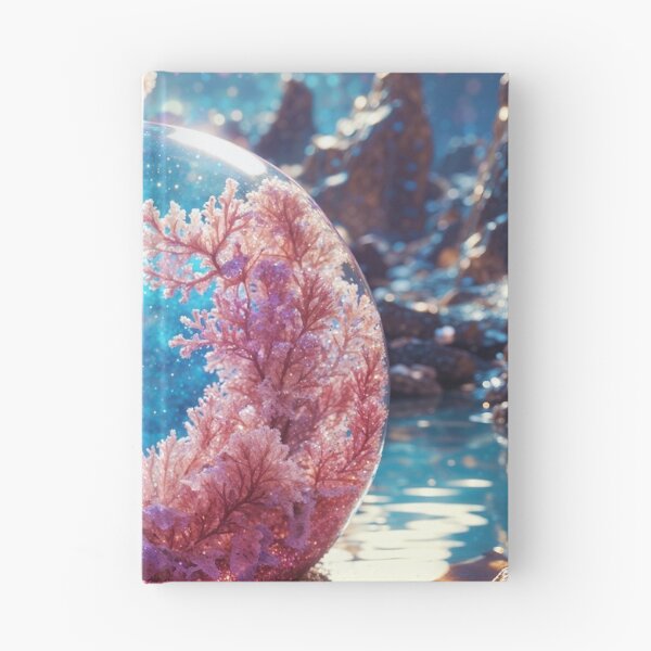 Item preview, Pink Coral Reef and Sparkling Waters Encased in Crystal Sphere with Mystical Shore Background designed and sold by ErSilme.