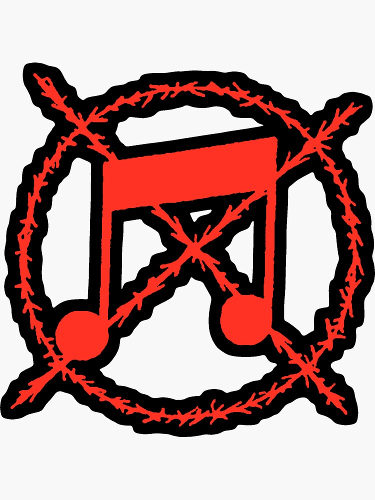 "Noise Not Music Red Outlined" Sticker for Sale by AdmiralBongo Redbubble