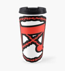 Noise Not Music Red Outlined Travel Mug