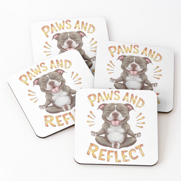 Item preview, Paws and Reflect Pitbull Meditation designed and sold by SellingWSarah17.