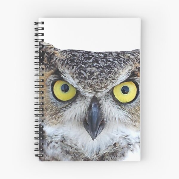 Item preview, Horned owl with piercing yellow eyes designed and sold by Creative Endeavors ..