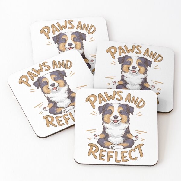 Item preview, Paws and Reflect Australian Shepherd Meditation designed and sold by SellingWSarah17.