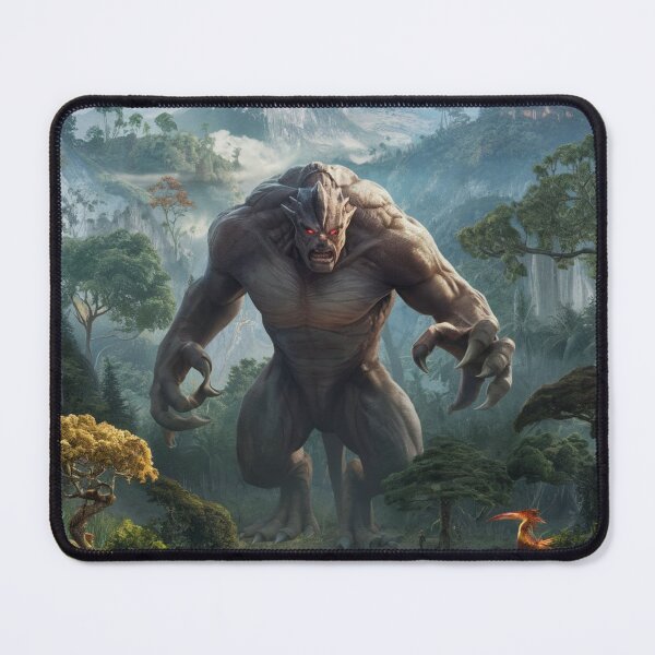Item preview, Titan monster stands in a dense forest, surrounded by mountains and a variety of trees designed and sold by Titan33.