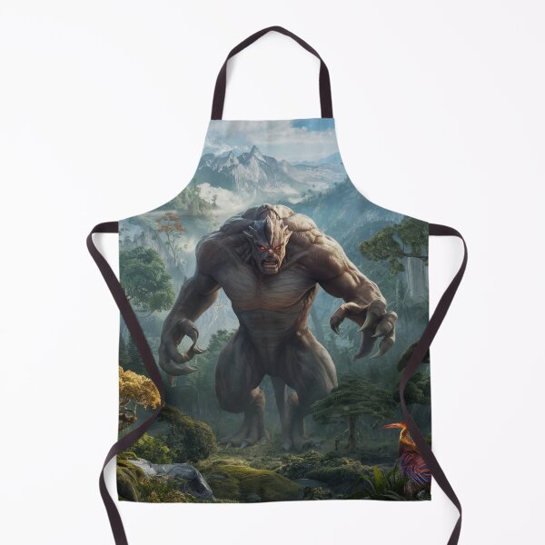 Item preview, Titan monster stands in a dense forest, surrounded by mountains and a variety of trees designed and sold by Titan33.