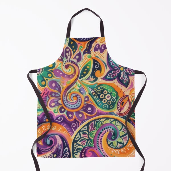 Item preview, Vibrant orange and purple botanical print designed and sold by PrettyPinkSkies.