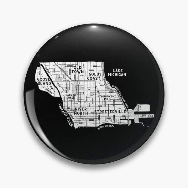 Item preview, Near North Map (Dark) designed and sold by Color Chicago.