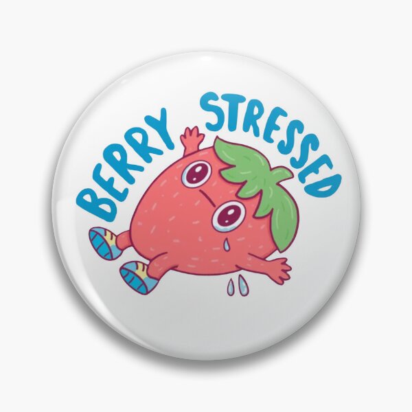 Item preview, Berry Stressed Mental Health Strawberry designed and sold by WitchyHippy.