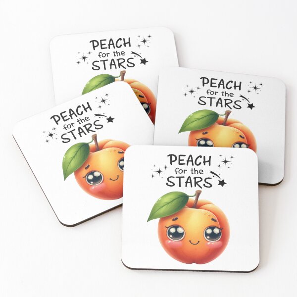 Item preview, Peach for the stars.  Funny vegan clock. designed and sold by JWGifts4U.