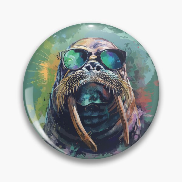 Item preview, Colorful/Colorful walrus with sunglasses 04 designed and sold by Batch-C91.