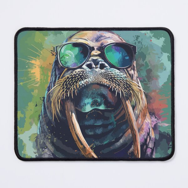 Item preview, Colorful/Colorful walrus with sunglasses 04 designed and sold by Batch-C91.