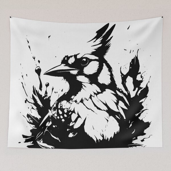 Item preview, Blue Jay Portrait Black and White Splash Screen designed and sold by Austin H. Kapfumvuti.