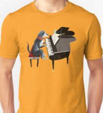Piano lesson (Doggy Art) Unisex T-Shirt