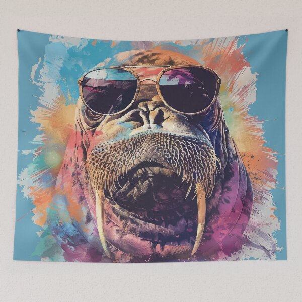 Item preview, Colorful/Colorful walrus with sunglasses 05 designed and sold by Batch-C91.