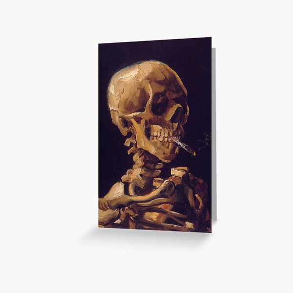 Vista previa del artículo con la obra «'El cráneo con un cigarrillo encendido' de Vincent Van Gogh», diseñado y vendido por Classic Visions Gallery.