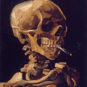 Aperçu de l'œuvre « Crâne avec une cigarette allumée » de Vincent Van Gogh de Classic Visions Gallery