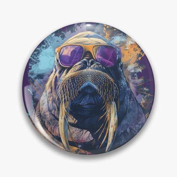 Item preview, Colorful/Colorful walrus with sunglasses 06 designed and sold by Batch-C91.