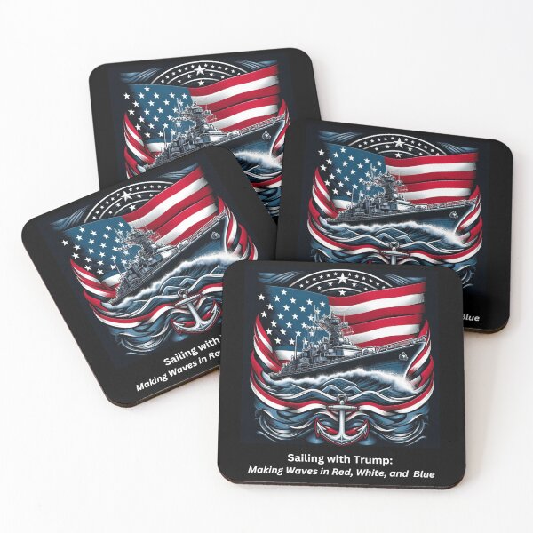 Item preview, Sailing with Trump Making Waves in Red, White, and Blue designed and sold by PoliticalArtist.