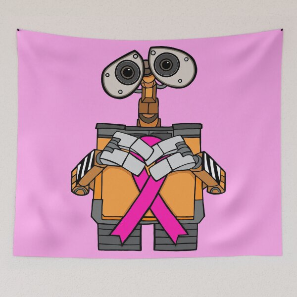Item preview, Robot holding awareness ribbon (Pink) designed and sold by CaitlynConnor.