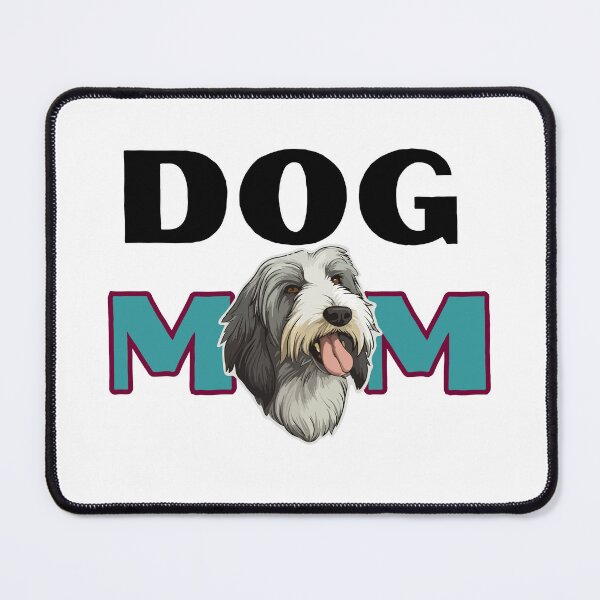 Item preview, Minimalistic blue quote "Dog Mom" Bearded Collie Dog designed and sold by GoodyPaws.