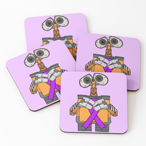 Item preview, Robot holding awareness ribbon (Purple) designed and sold by CaitlynConnor.