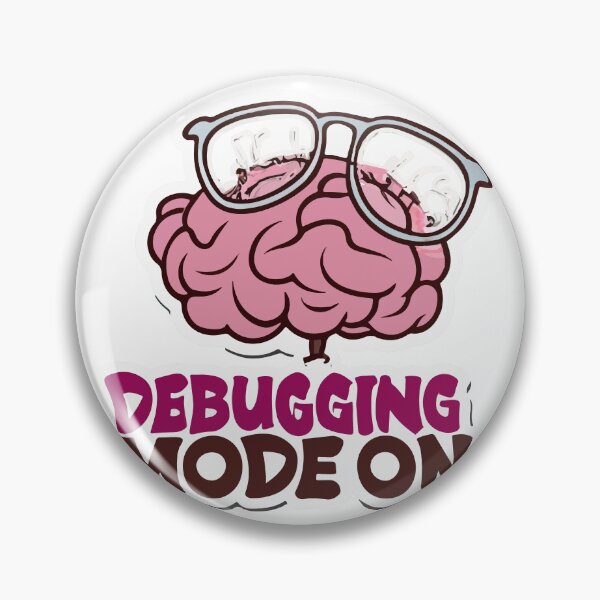 Item preview, Debugging Mode On - Geeky Programmer Brain Cartoon designed and sold by NiftyWrx.