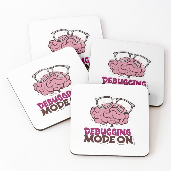 Item preview, Debugging Mode On - Geeky Programmer Brain Cartoon designed and sold by NiftyWrx.