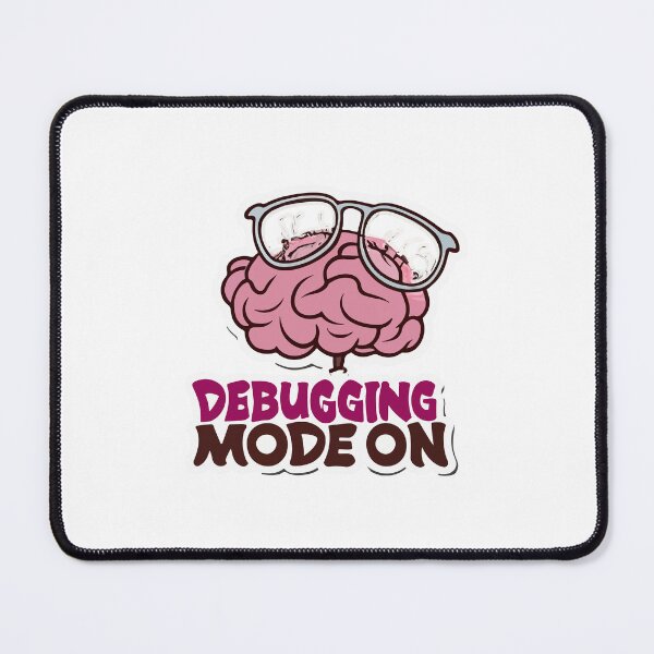 Item preview, Debugging Mode On - Geeky Programmer Brain Cartoon designed and sold by NiftyWrx.