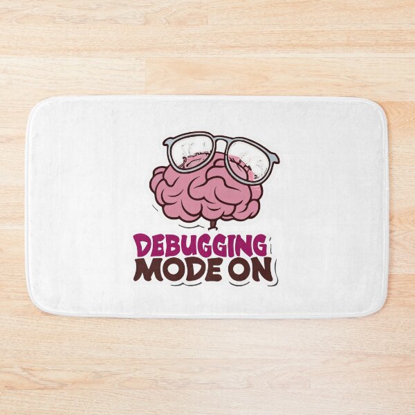 Item preview, Debugging Mode On - Geeky Programmer Brain Cartoon designed and sold by NiftyWrx.