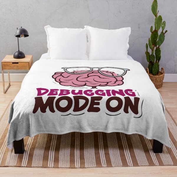 Item preview, Debugging Mode On - Geeky Programmer Brain Cartoon designed and sold by NiftyWrx.