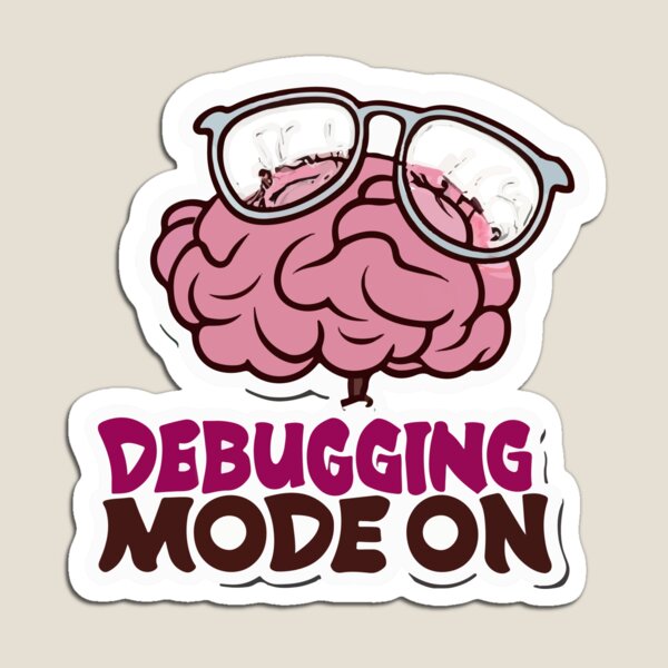 Item preview, Debugging Mode On - Geeky Programmer Brain Cartoon designed and sold by NiftyWrx.