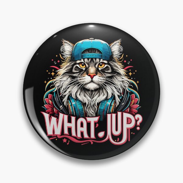 Item preview, Maine Coon cat cool what's up gangster gift designed and sold by Pineapple-Tree.