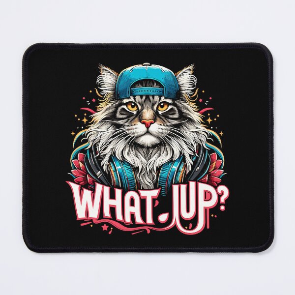 Item preview, Maine Coon cat cool what's up gangster gift designed and sold by Pineapple-Tree.