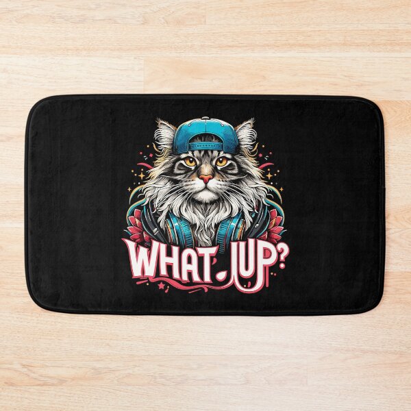 Item preview, Maine Coon cat cool what's up gangster gift designed and sold by Pineapple-Tree.