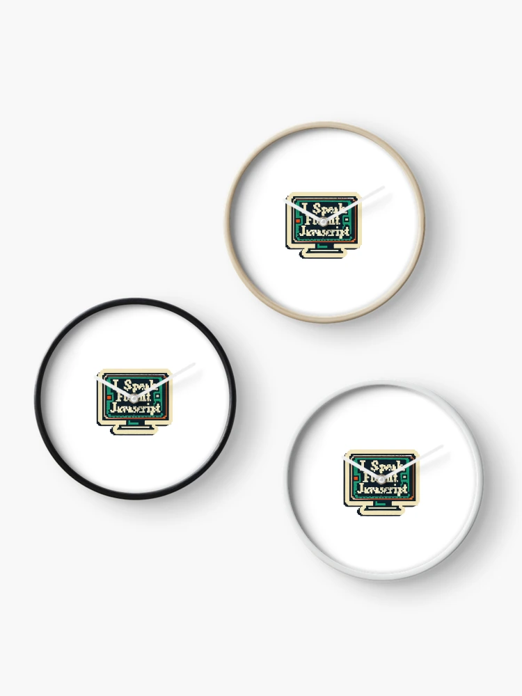 Thumbnail 3 of 4, Clock, Retro Pixel Art JavaScript Fluency Design designed and sold by NiftyWrx.