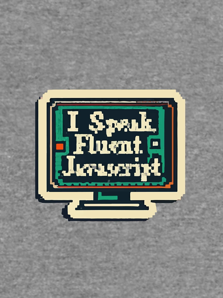 Thumbnail 6 von 6, Leichter Pullover, Retro Pixel Art JavaScript Fluency Design designt und verkauft von NiftyWrx.