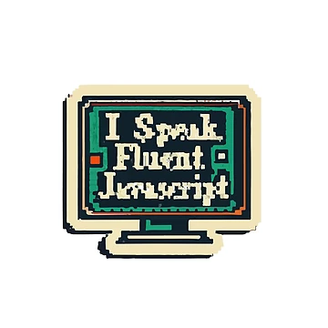 Artwork thumbnail, Retro Pixel Art JavaScript Fluency Design by NiftyWrx