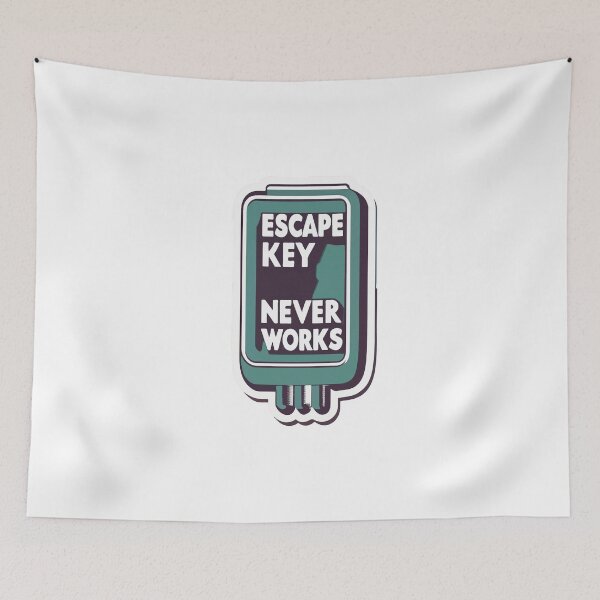 Item preview, Escape Key Never Works - Surreal Keyboard Abstract Art designed and sold by NiftyWrx.