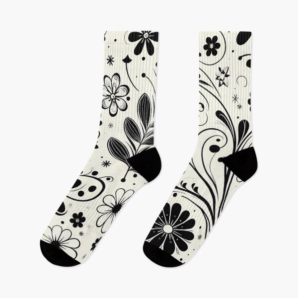 Item preview, Black and White Floral Pattern  designed and sold by GraphicsClub.