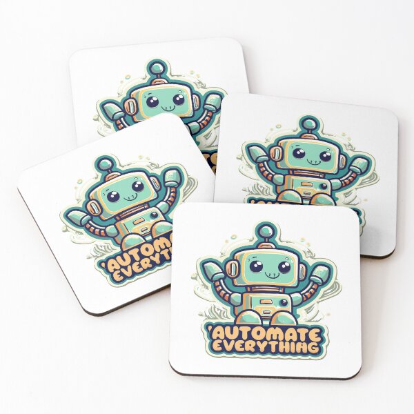 Item preview, Friendly Robot Automate Everything Cartoon Design designed and sold by NiftyWrx.