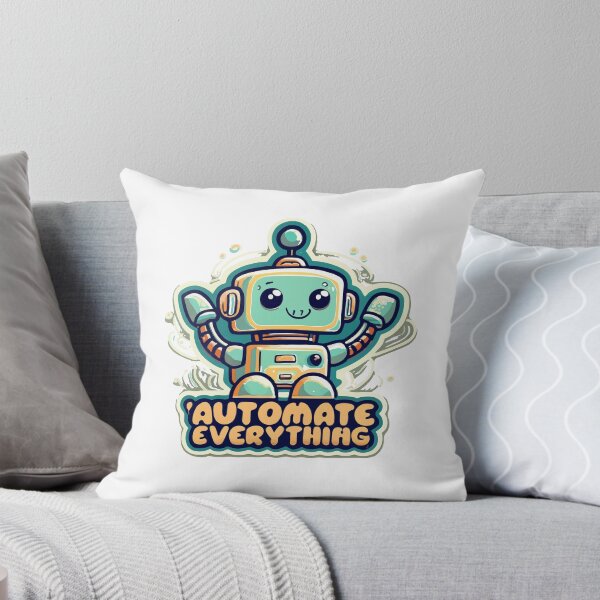 Item preview, Friendly Robot Automate Everything Cartoon Design designed and sold by NiftyWrx.