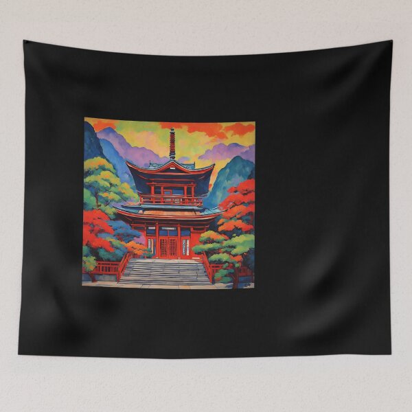 Item preview, japanese temple in fauvism art 2024 designed and sold by cloudzer0000.