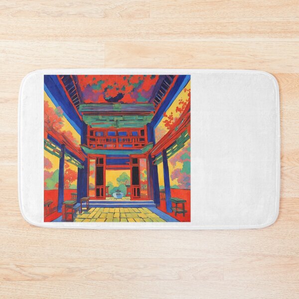 Item preview, inside of japanese temple in fauvism art 2024 designed and sold by cloudzer0000.