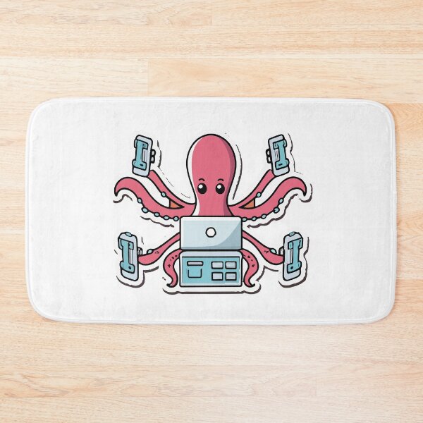 Item preview, Playful Octopus Programmer - Cartoon Coding Master designed and sold by NiftyWrx.