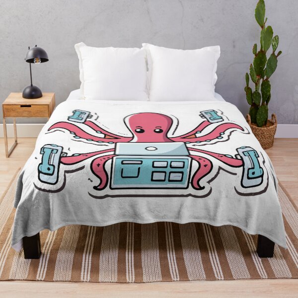 Item preview, Playful Octopus Programmer - Cartoon Coding Master designed and sold by NiftyWrx.