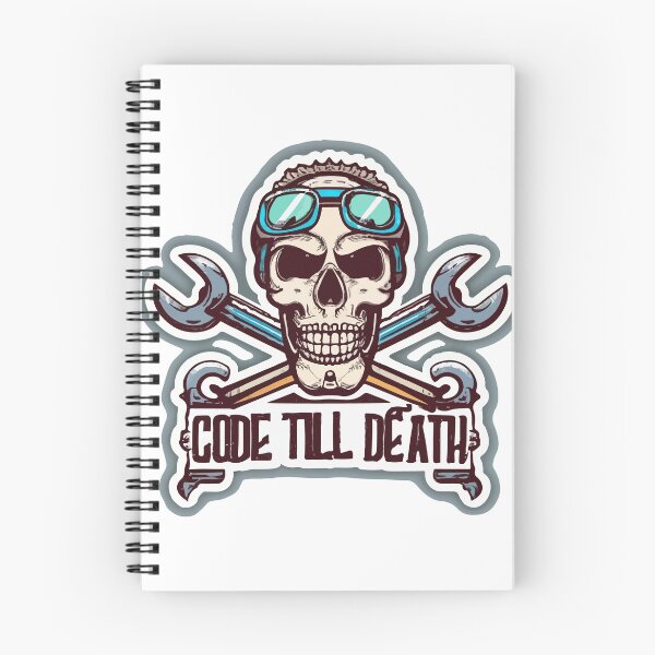 Item preview, Code Till Death - Gothic Chic Programmer Skull designed and sold by NiftyWrx.