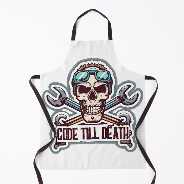 Aperçu de l'œuvre Code Till Death - Crâne de programmeur gothique chic créée et vendue par NiftyWrx.