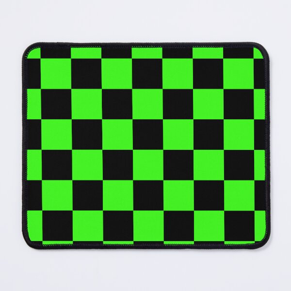 Item preview, Checkered - Black and Neon Green designed and sold by JustPatterns2.